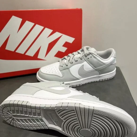 Gray & White Nike Dunk - Subtle Sophistication